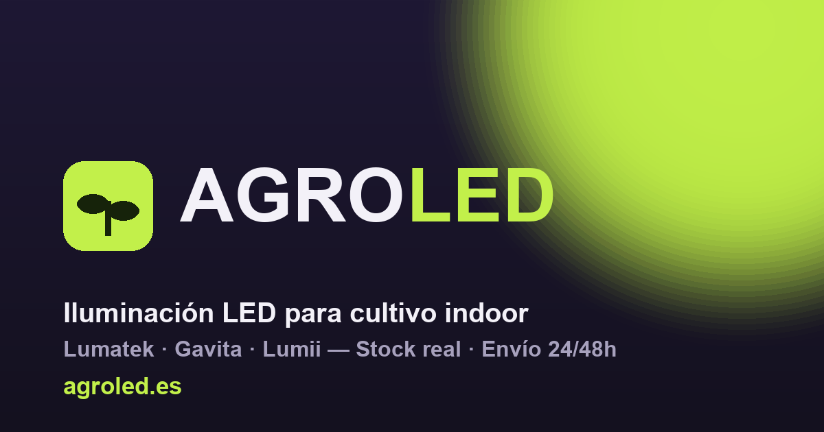 Iluminación LED para cultivo indoor: focos, controladores y más | Agroled